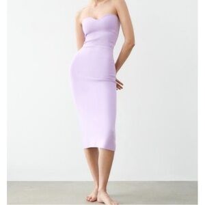 Zara sweetheart neckline knit dress